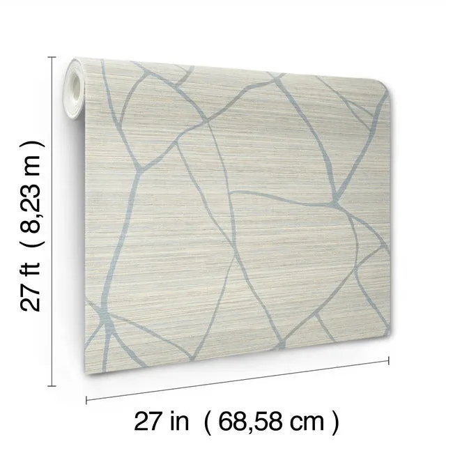 York Wallcoverings Raska Smokey Blue Wallpaper - SKU AG2086