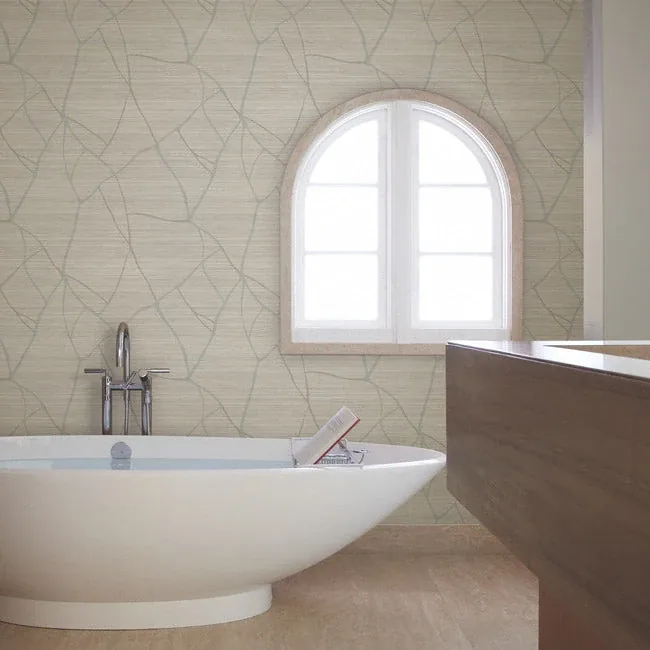 York Wallcoverings Raska Taupe Wallpaper - SKU AG2082
