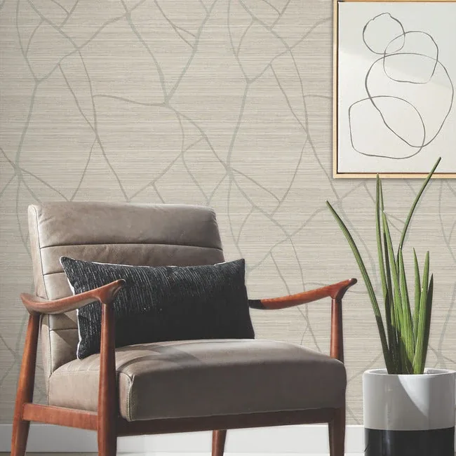 York Wallcoverings Raska Taupe Wallpaper | Wallpaper Twins York Wallcoverings Raska Taupe Wallpaper - SKU AG2082