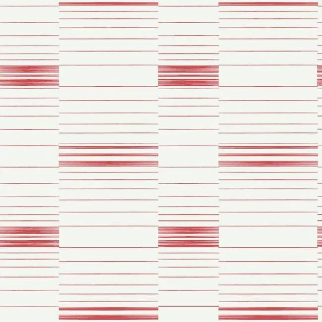 York Wallcoverings Red & White Dashing Stripe Wallpaper - SKU SR1577