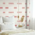 York Wallcoverings Red & White Dashing Stripe Wallpaper - SKU SR1577