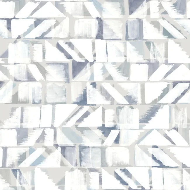 York Wallcoverings Refraction Blue & Grey Peel & Stick Wallpaper - SKU PSW1221RL