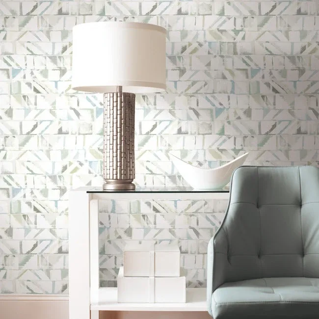 York Wallcoverings Refraction Blue Peel & Stick Wallpaper - SKU PSW1219RL