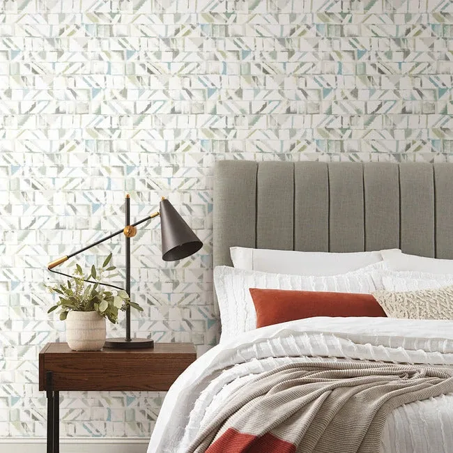 York Wallcoverings Refraction Blue Peel & Stick Wallpaper - SKU PSW1219RL