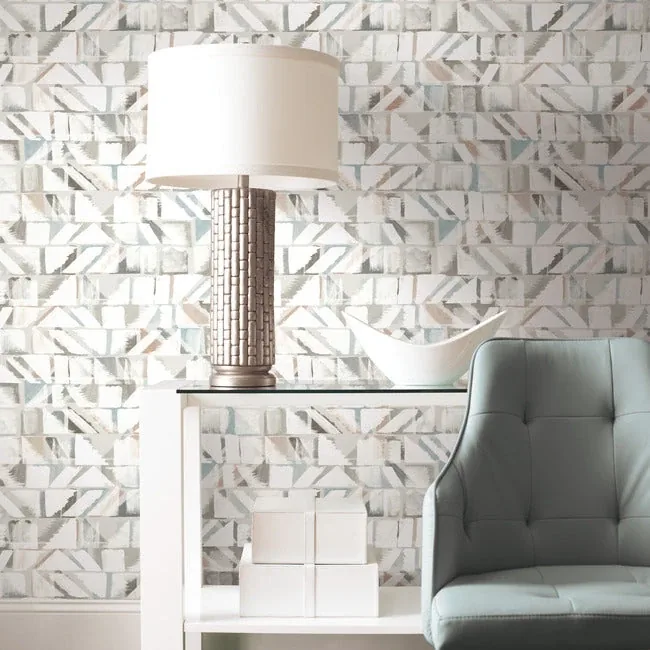 York Wallcoverings Refraction Brown & Beige Peel & Stick Wallpaper - SKU PSW1222RL