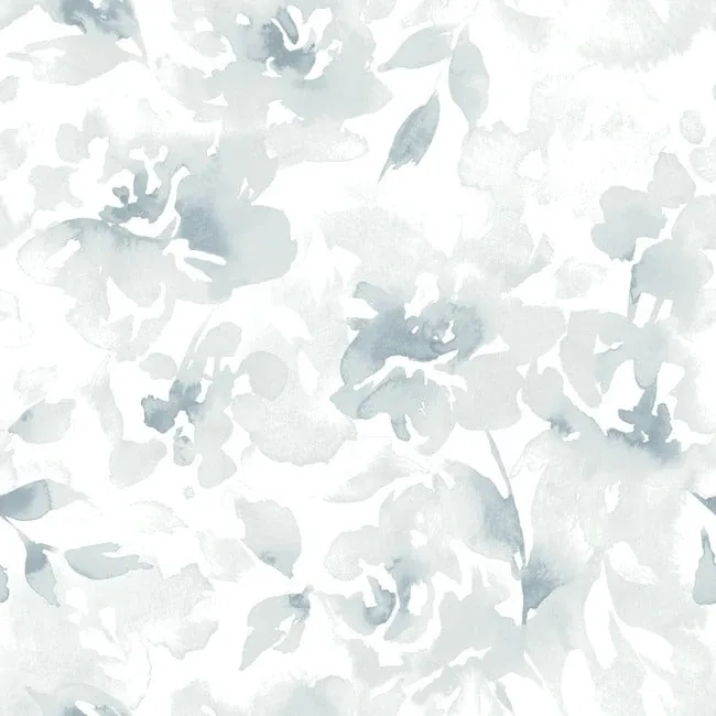 York Wallcoverings Renewed Floral Blue Wallpaper - SKU PSW1492RL