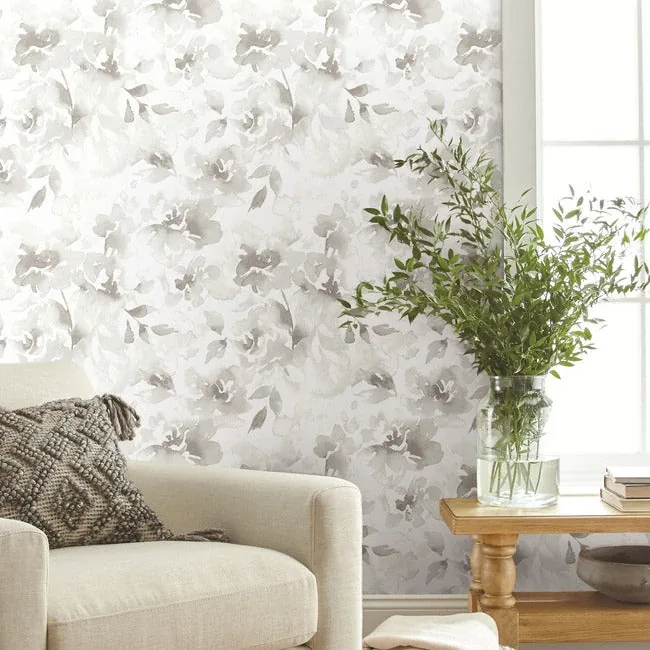 York Wallcoverings Renewed Floral Neutral Wallpaper - SKU PSW1495RL