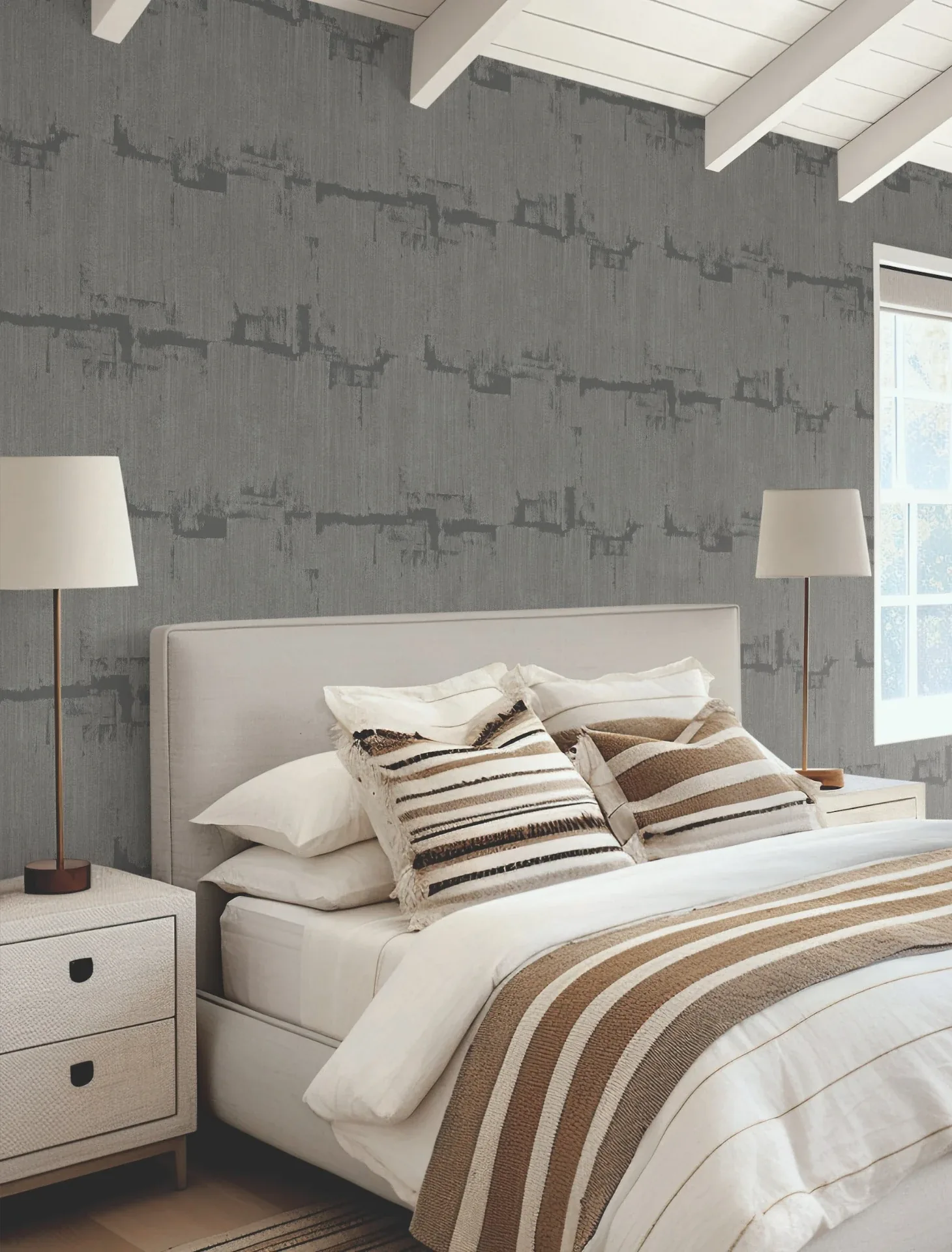 York Wallcoverings Rhythm & Rhyme Charcoal Wallpaper - SKU FM1062