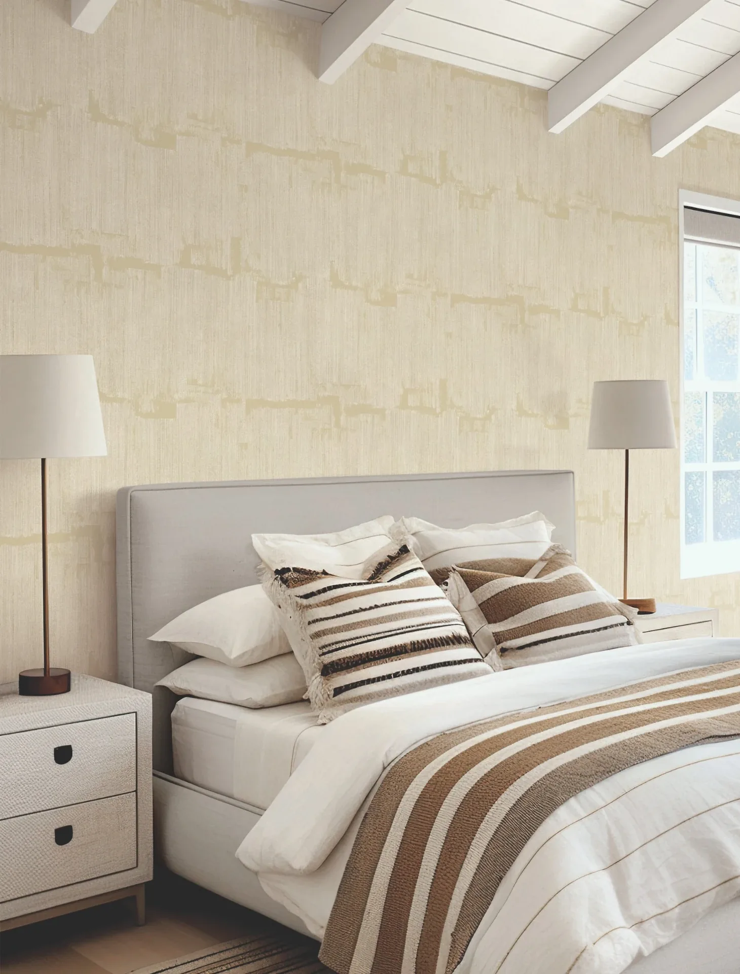 York Wallcoverings Rhythm & Rhyme Straw Wallpaper - SKU FM1063
