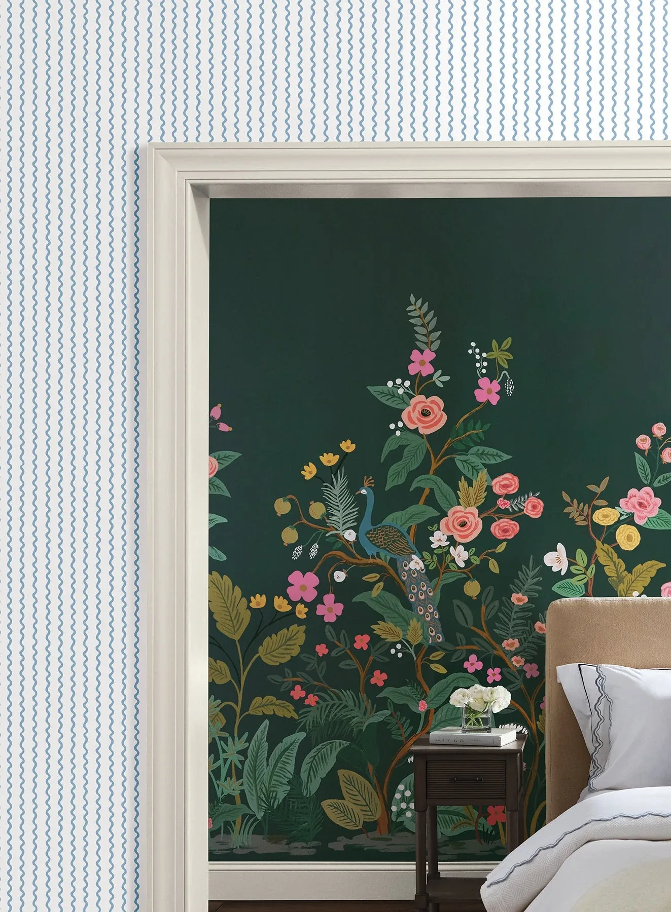York Wallcoverings Rickrack Blue Wallpaper - SKU RF7555