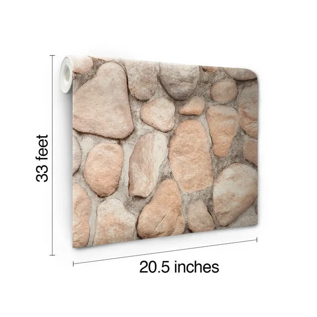 York Wallcoverings River Rock Slate Grey & Desert Brown Wallpaper | Wallpaper Twins York Wallcoverings River Rock Slate Grey & Desert Brown Wallpaper - SKU RN1064