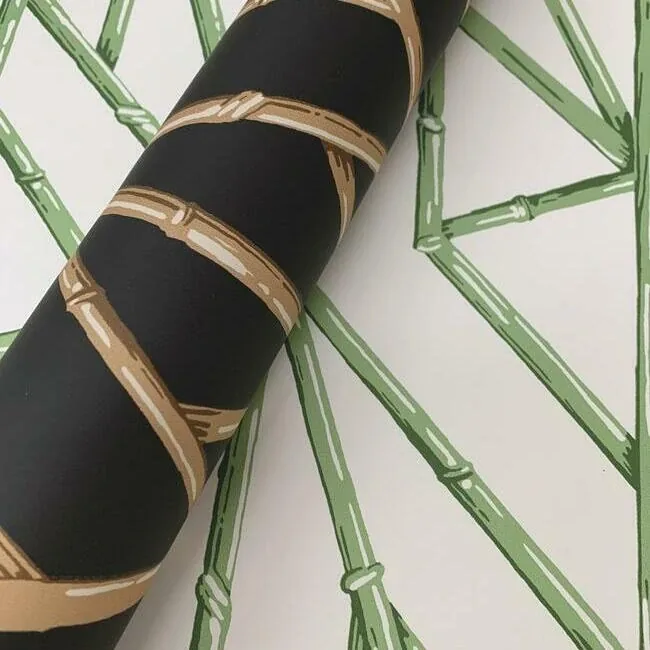 York Wallcoverings Riviera Bamboo Trellis Green Wallpaper - SKU CV4451
