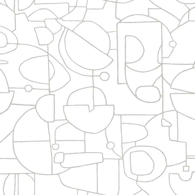 York Wallcoverings Robotics Grey Peel & Stick Wallpaper - SKU PSW1266RL