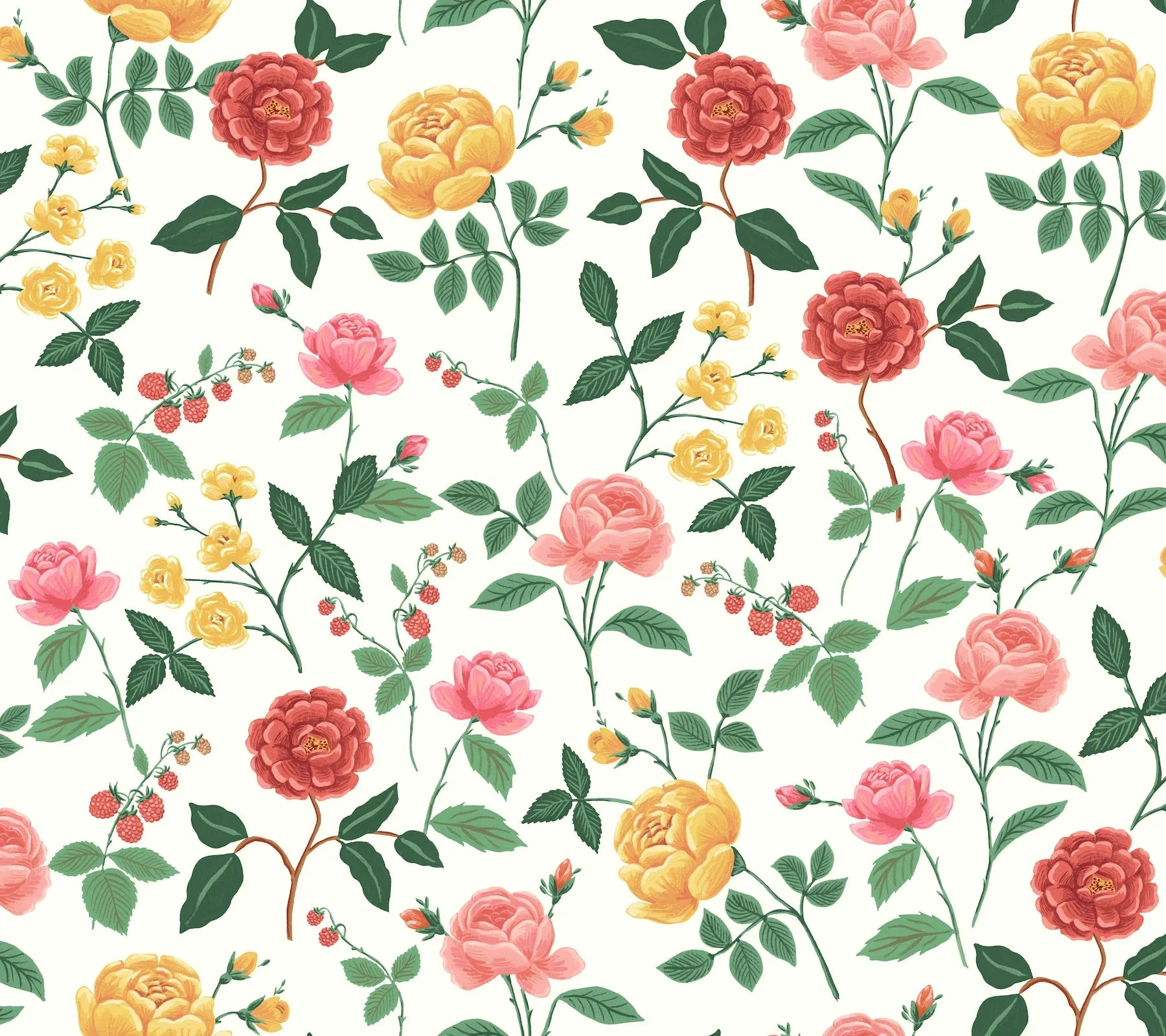 York Wallcoverings Roses Blush Wallpaper - SKU RF7546