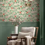 York Wallcoverings Roses Mint Wallpaper | Wallpaper Twins York Wallcoverings Roses Mint Wallpaper - SKU RF7545