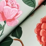 York Wallcoverings Roses Mint Wallpaper | Wallpaper Twins York Wallcoverings Roses Mint Wallpaper - SKU RF7545