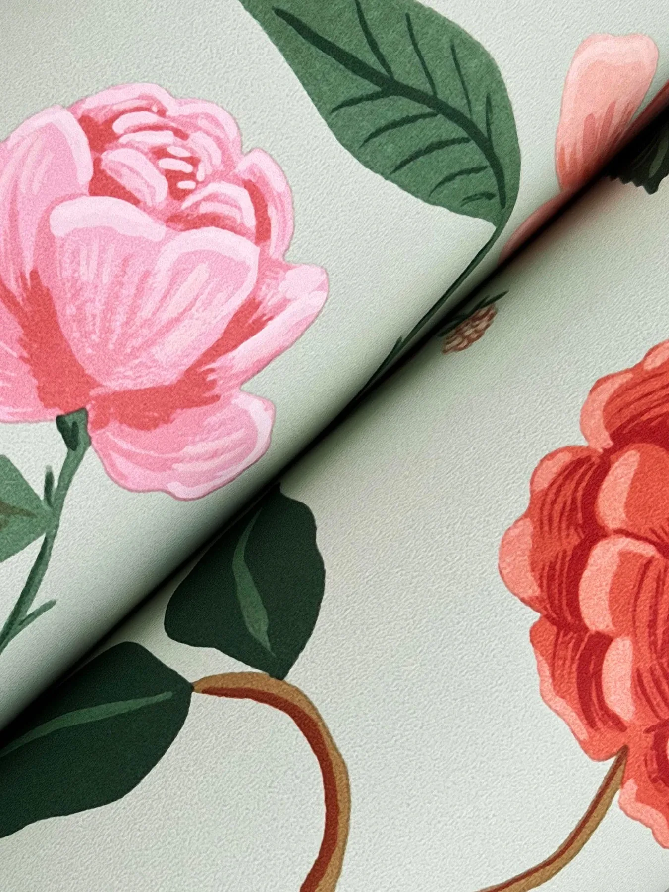 York Wallcoverings Roses Mint Wallpaper | Wallpaper Twins York Wallcoverings Roses Mint Wallpaper - SKU RF7545