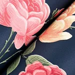 York Wallcoverings Roses Navy Wallpaper - SKU RF7544