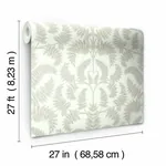 York Wallcoverings Royal Fern Damask Beige Wallpaper - SKU DM4963