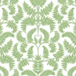York Wallcoverings Royal Fern Damask Green Wallpaper - SKU DM4961