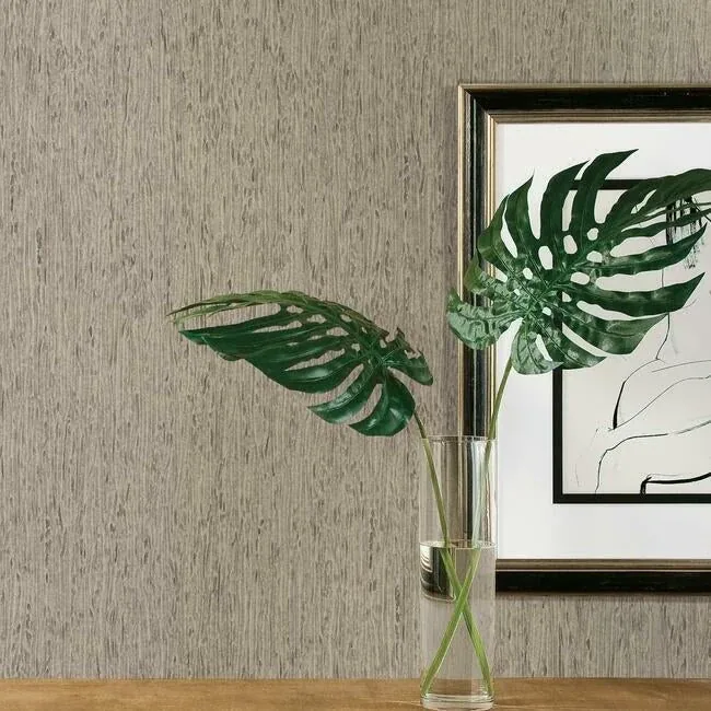 York Wallcoverings Rugged Bark Grey Wallpaper - SKU FH4093