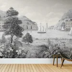 York Wallcoverings Safe Harbor Grey Wall Mural - SKU MU0319M