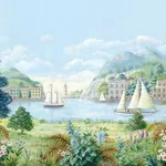 York Wallcoverings Safe Harbor Light Blue Wall Mural - SKU MU0318M