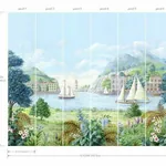 York Wallcoverings Safe Harbor Light Blue Wall Mural - SKU MU0318M