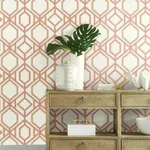 York Wallcoverings Sawgrass Trellis Coral Wallpaper | Wallpaper Twins York Wallcoverings Sawgrass Trellis Coral Wallpaper - SKU TC2636