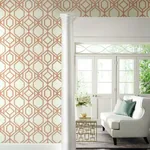 York Wallcoverings Sawgrass Trellis Coral Wallpaper | Wallpaper Twins York Wallcoverings Sawgrass Trellis Coral Wallpaper - SKU TC2636