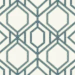 York Wallcoverings Sawgrass Trellis White & Blue Wallpaper - SKU TC2634