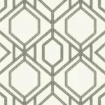York Wallcoverings Sawgrass Trellis White & Taupe Wallpaper - SKU TC2635