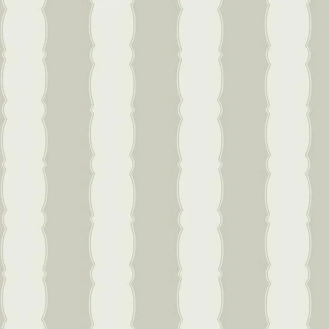 GR6013 | Scalloped Stripe Grey Wallpaper