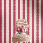 York Wallcoverings Scalloped Stripe Red Wallpaper - SKU GR6011