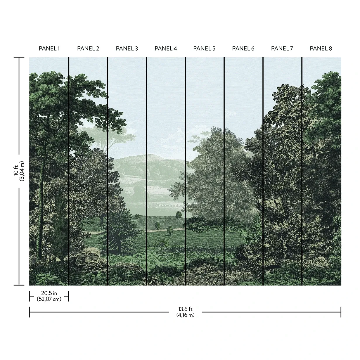 York Wallcoverings Scenic Pastures Morning Light Peel & Stick Mural | Wallpaper Twins York Wallcoverings Scenic Pastures Morning Light Peel & Stick Mural - SKU PSW1456M