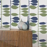 York Wallcoverings Sculpted Vines Alpine & Ultramarine Wallpaper - SKU ZM2801