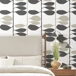 York Wallcoverings Sculpted Vines Carbon & Linen Wallpaper | Wallpaper Twins York Wallcoverings Sculpted Vines Carbon & Linen Wallpaper - SKU ZM2804