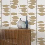 York Wallcoverings Sculpted Vines Gold Wallpaper - SKU ZM2803