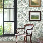 York Wallcoverings Seaside Jacobean Green & Blue Wallpaper | Wallpaper Twins York Wallcoverings Seaside Jacobean Green & Blue Wallpaper - SKU MN1910