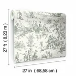 York Wallcoverings Seasons Toile Grey Wallpaper - SKU GR5922