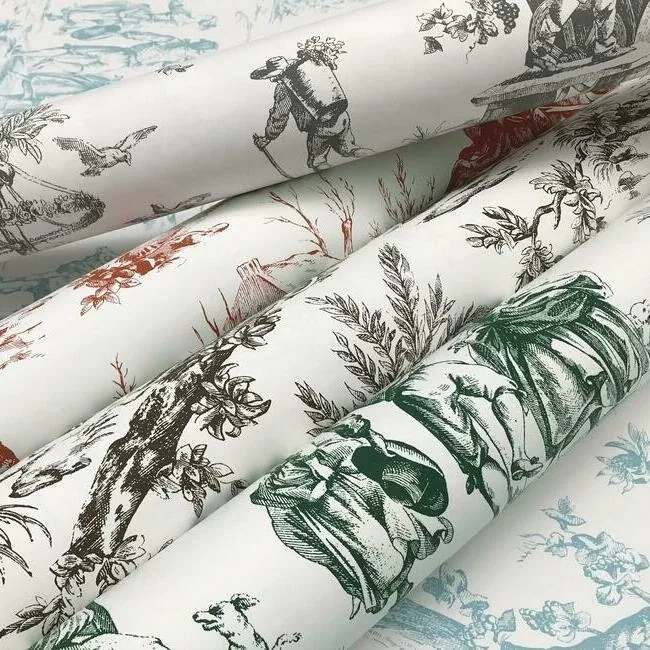 York Wallcoverings Seasons Toile Grey Wallpaper - SKU GR5922