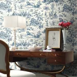 York Wallcoverings Seasons Toile Navy Wallpaper | Wallpaper Twins York Wallcoverings Seasons Toile Navy Wallpaper - SKU AF2000