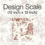 York Wallcoverings Seasons Toile Scarlet Wallpaper - SKU GR5925