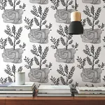 York Wallcoverings Seedlings Black Peel & Stick Wallpaper | Wallpaper Twins York Wallcoverings Seedlings Black Peel & Stick Wallpaper - SKU PSW1229RL