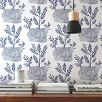 York Wallcoverings Seedlings Blue Peel & Stick Wallpaper | Wallpaper Twins York Wallcoverings Seedlings Blue Peel & Stick Wallpaper - SKU PSW1228RL