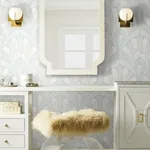York Wallcoverings Shell Damask Blue Wallpaper | Wallpaper Twins York Wallcoverings Shell Damask Blue Wallpaper - SKU DM5021