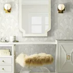 York Wallcoverings Shell Damask Grey Wallpaper | Wallpaper Twins York Wallcoverings Shell Damask Grey Wallpaper - SKU DM5022