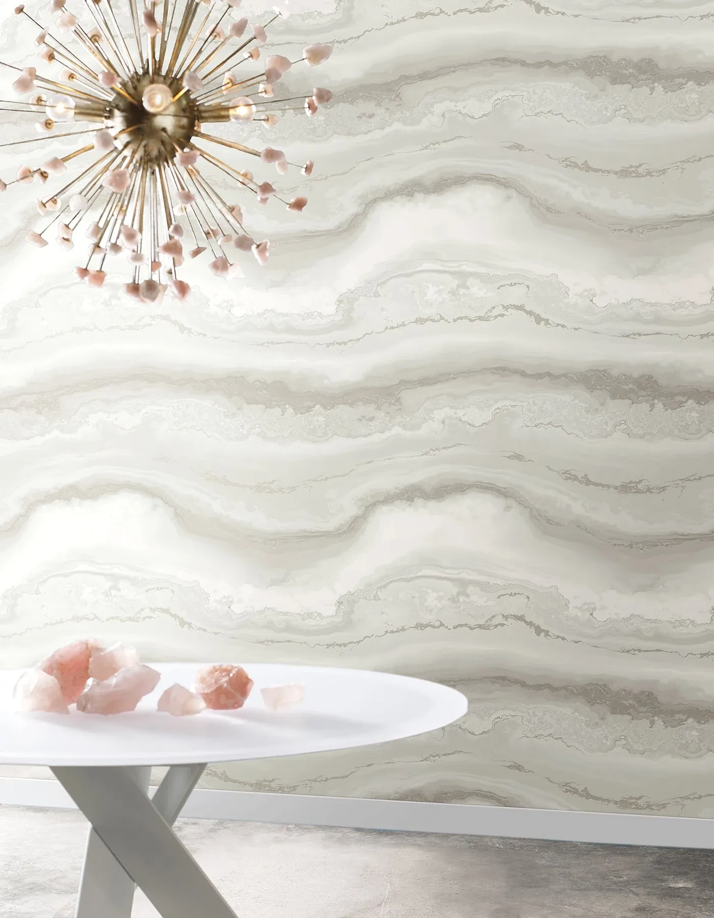 York Wallcoverings Shifting Sands Salt Grey Peel & Stick Wallpaper - SKU PSW1558RL