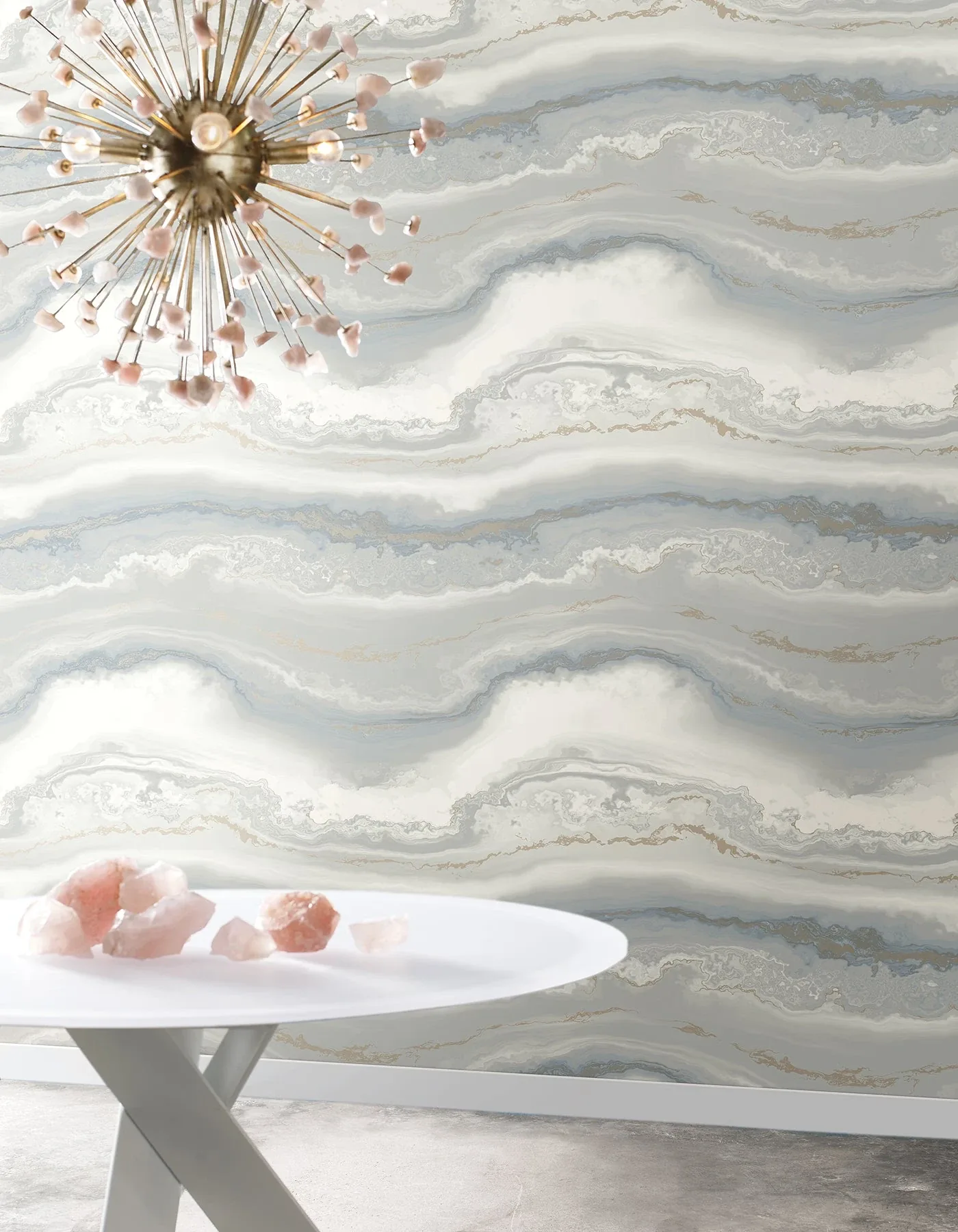 York Wallcoverings Shifting Sands Slate Blue Peel & Stick Wallpaper - SKU PSW1559RL