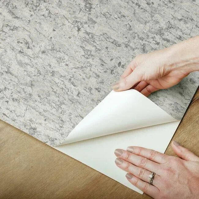 York Wallcoverings Shimmering Cork Grey Peel & Stick Wallpaper - SKU PSW1292RL